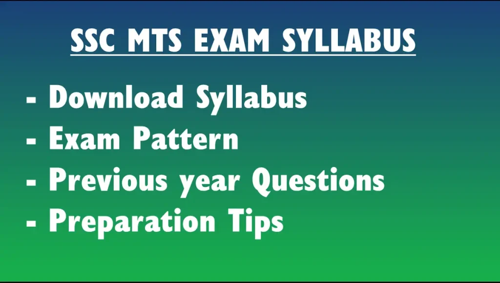 ssc mts full syllabus