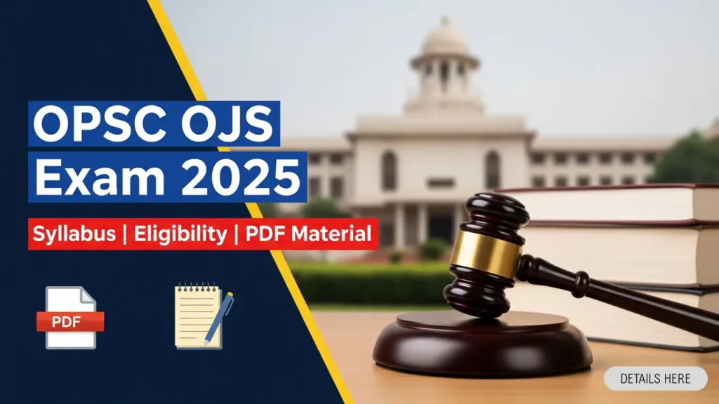 OPSC Odisha Judicial Service (OJS) Examination Syllabus, Eligibility, Cutoff, Study Material PDF